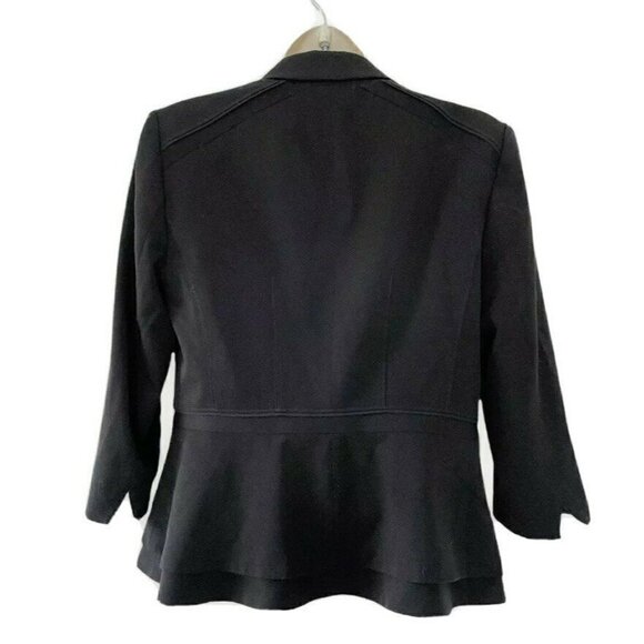 White House Black Market Black Single Button Blazer Notch Collar 8 - Picture 3 of 8